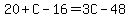 20%2BC-16=3C-48%29
