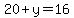 20%2By=16
