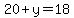 20%2By=18