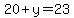 20%2By=23