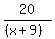 20%2F%28%28x%2B9%29%29
