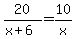 20%2F%28x%2B6%29=10%2Fx