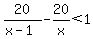 20%2F%28x-1%29-20%2Fx%3C1