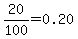 20%2F100=0.20