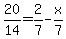 20%2F14+=+2%2F7+-+x%2F7