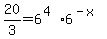 20%2F3=6%5E%284%29%2A6%5E%28-x%29