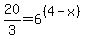 20%2F3+=6%5E%28%284-x%29%29