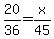 20%2F36+=+x%2F45