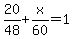 20%2F48%2Bx%2F60=1