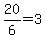 20%2F6+=+3