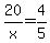 20%2Fx+=+4%2F5