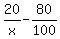 20%2Fx+-+80%2F100