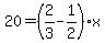 20=%282%2F3-1%2F2%29x