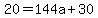 20=144a%2B30