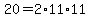 20=2%2A11%2A11