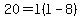 20=l%28l-8%29