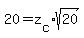 20=z%5Bc%5D%2Asqrt%2820%29