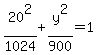 20%5E2%2F1024%2By%5E2%2F900=1