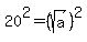20%5E2+=++%28sqrt%28a%29%29%5E2