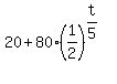 20+%2B+80%2A%281%2F2%29%5E%28t%2F5%29
