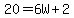 20+=+6W+%2B+2