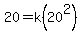 20+=+k%2820%5E2%29