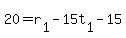 20+=+r%5B1%5D+-+15t%5B1%5D+-+15+