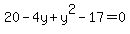 20-4y%2By%5E2-17=0