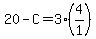 20-C=3%284%2F1%29