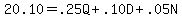 20.10=.25Q%2B.10D%2B.05N