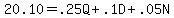 20.10=.25Q%2B.1D%2B.05N