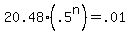 20.48%28.5%5En%29+=+.01