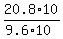 20.8%2A10%2F%289.6%2A10%29