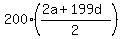 200%28%282a%2B199d%29%2F2%29