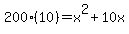 200%2810%29=x%5E2%2B10x