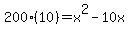 200%2810%29=x%5E2-10x