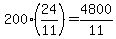 200%2824%2F11%29=4800%2F11