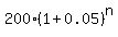 200%2A%281%2B0.05%29%5En