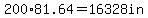 200%2A81.64+=+16328in