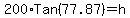 200%2ATan%2877.87%29+=+h