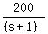 200%2F%28%28s%2B1%29%29