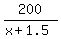 200%2F%28x%2B1.5%29
