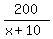 200%2F%28x%2B10%29