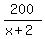 200%2F%28x%2B2%29