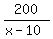200%2F%28x-10%29
