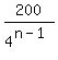 200%2F4%5E%28n-1%29