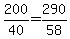 200%2F40=290%2F58