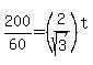 200%2F60+=+%282%2Fsqrt%283%29%29%5Et