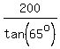 200%2Ftan%2865%5Eo%29
