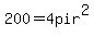 200=+4+pi+r%5E2